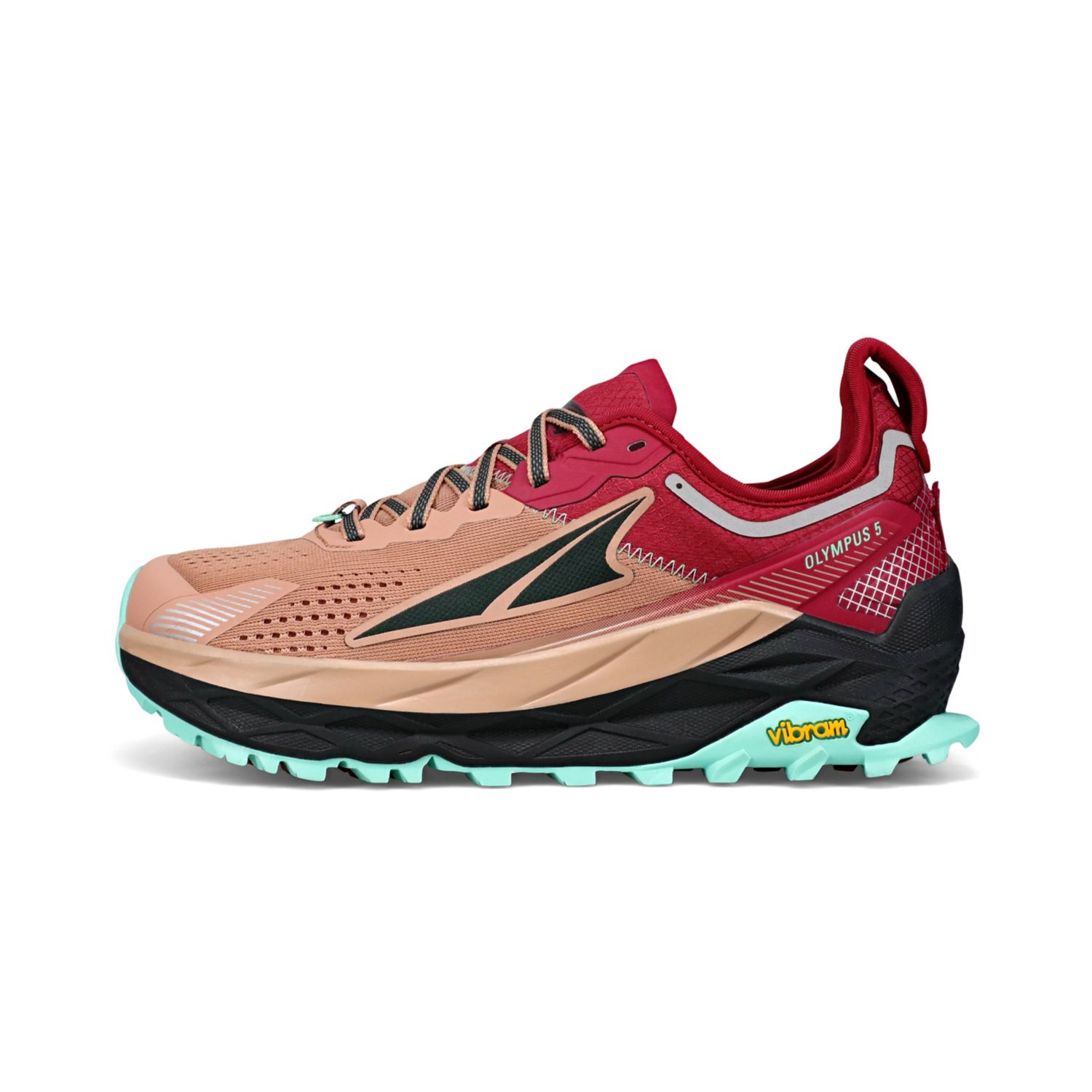 Altra Olympus 5 Women's Trail Running Shoes Brown / Red | South Africa-46513879